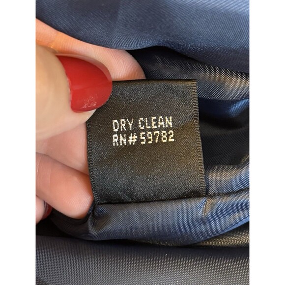 ADRIANNA PAPELL Blue Shimmer Sheath Dress 8 Ruched Split Neck Party Cocktail NEW - Picture 11 of 14